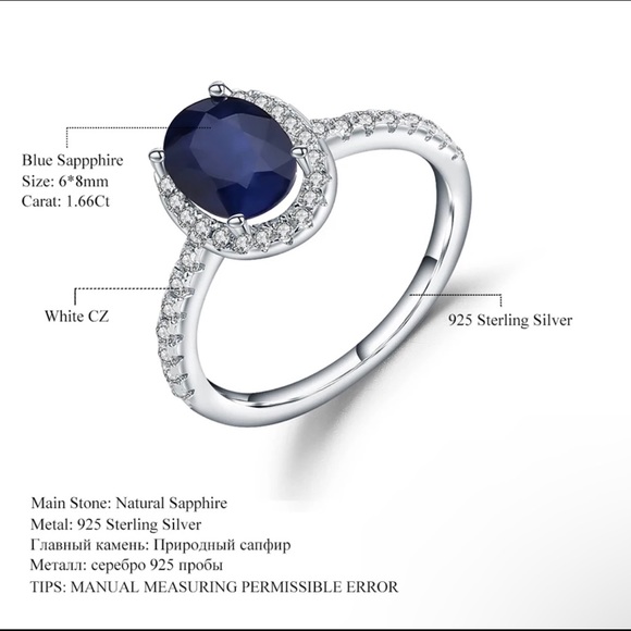 1.66Ct NATURAL SAPPHIRE RING - Picture 5 of 5